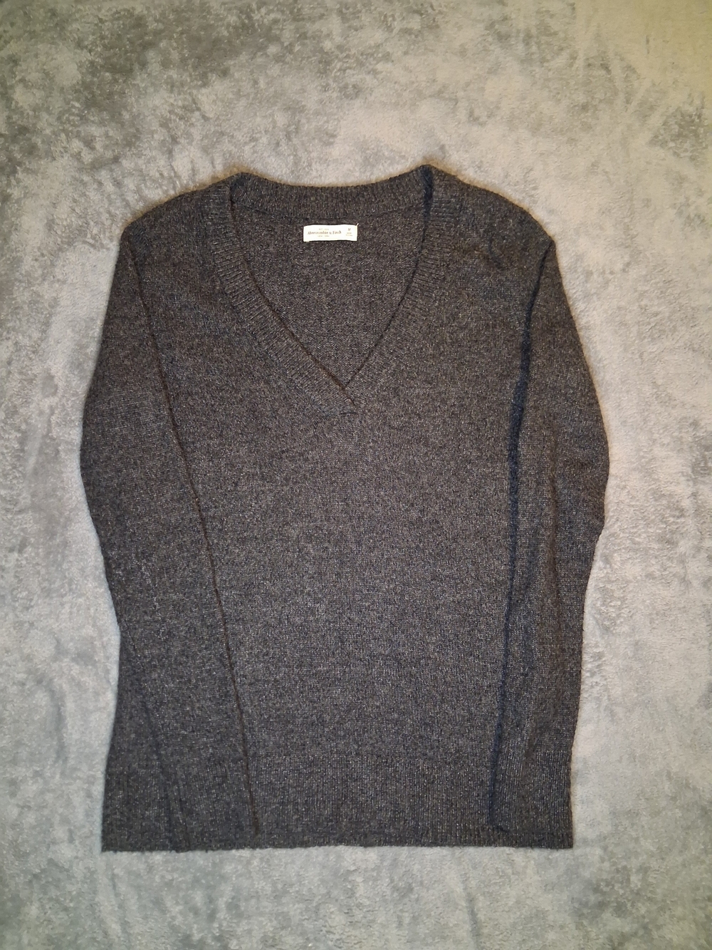 Abercrombie And Fitch Sweater Mens Medium Y2K V-Neck Wool Blend